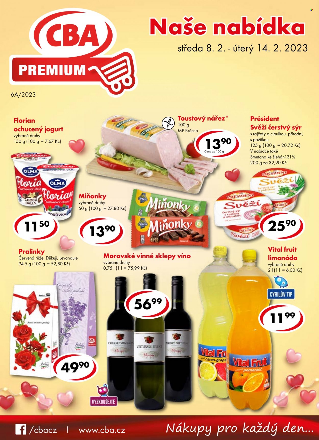 Leták CBA Premium - 8.2.2023 - 14.2.2023. Strana 1