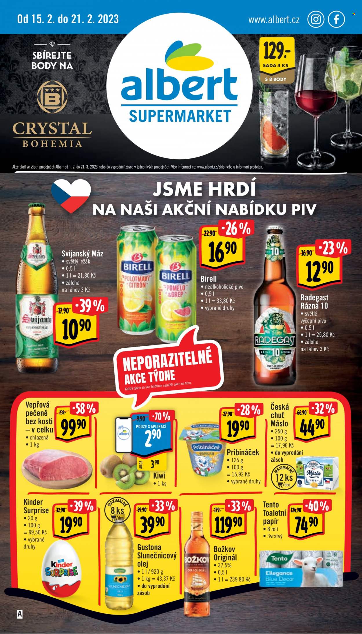 Leták Albert Supermarket - 15.2.2023 - 21.2.2023. Strana 1