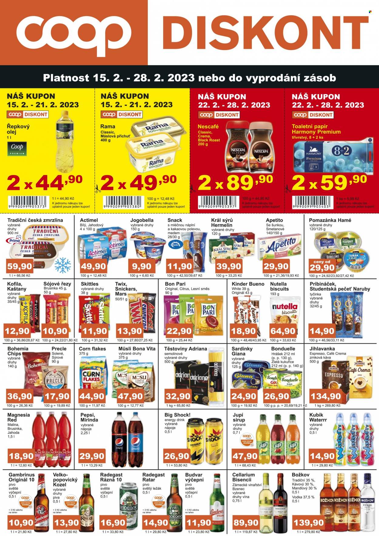 Leták coop DISKONT - 15.2.2023 - 28.2.2023. Strana 1