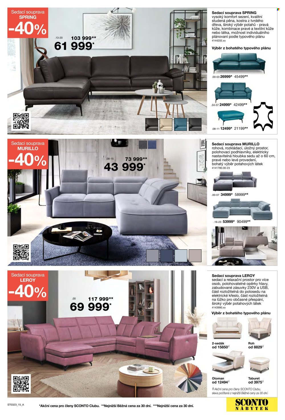 Leták SCONTO NÁBYTEK - 15.2.2023 - 7.3.2023. Strana 15