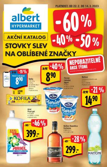 Leták Albert Hypermarket - 22.2.2023 - 14.3.2023.