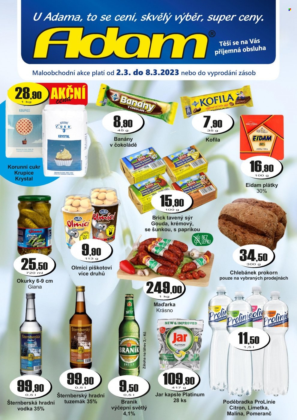 Leták Adam maloobchod - 2.3.2023 - 8.3.2023. Strana 1