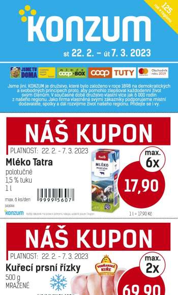 Leták Konzum - 22.2.2023 - 7.3.2023.