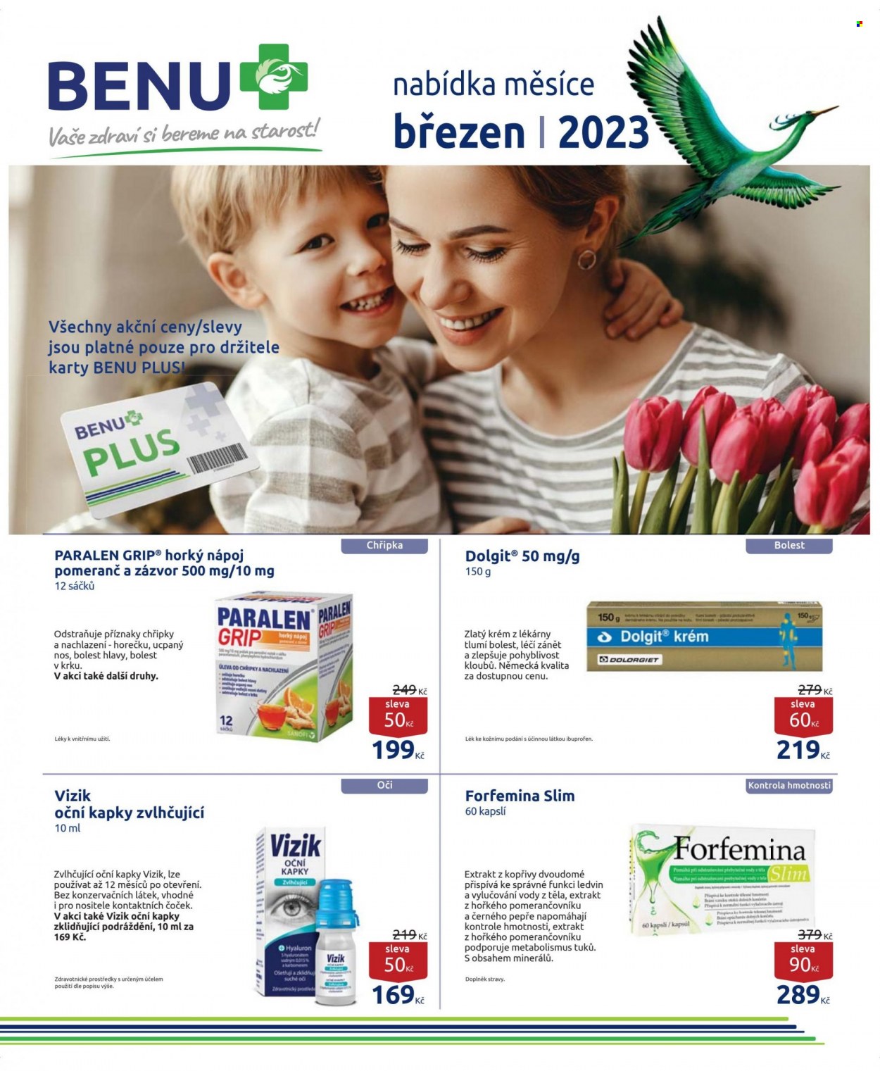 Leták BENU Lékárna - 1.3.2023 - 31.3.2023. Strana 1