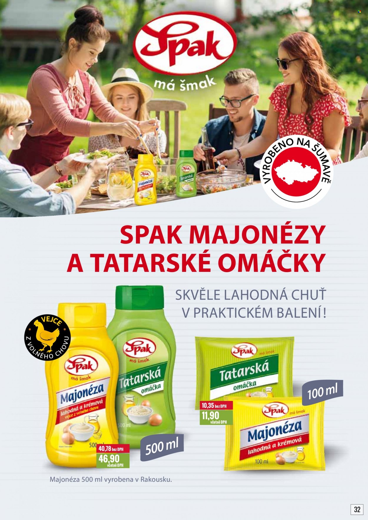 thumbnail - Leták Ratio - 1.3.2023 - 31.3.2023 - Produkty v akci - vejce, majonéza, tatarská omáčka, Spak. Strana 33.