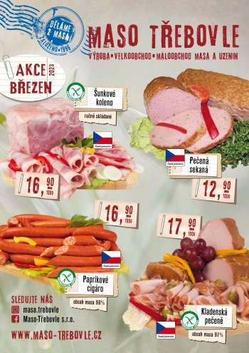 Leták Maso Třebovle - 1.3.2023 - 31.3.2023.