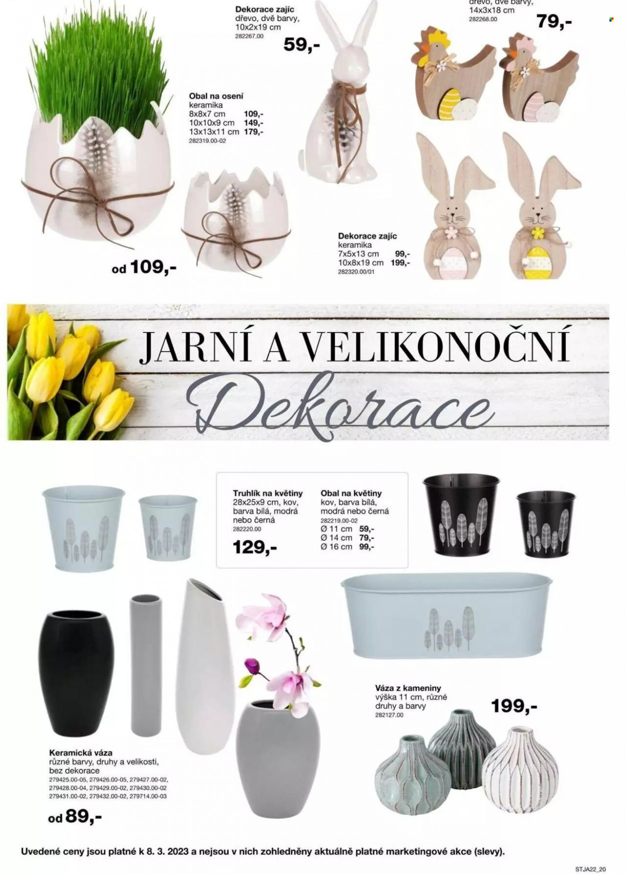 thumbnail - Leták SCONTO NÁBYTEK - Produkty v akci - váza, velikonoční dekorace. Strana 19.