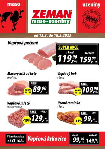Leták ZEMAN maso-uzeniny - 13.3.2023 - 18.3.2023.