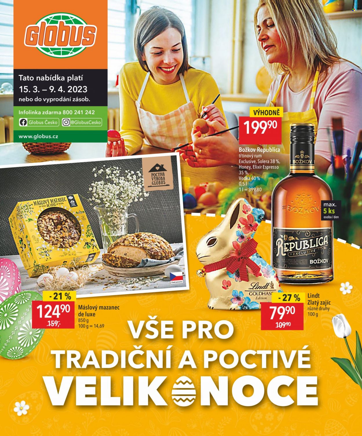 Leták Globus - 15.3.2023 - 9.4.2023. Strana 1