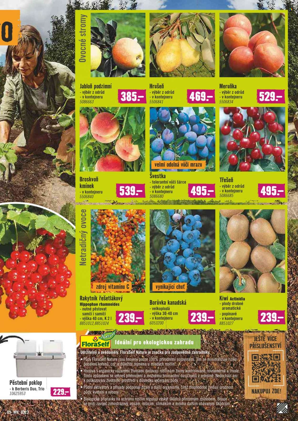 thumbnail - Leták HORNBACH - 8.3.2023 - 24.3.2023 - Produkty v akci - hnojivo, ovocné stromky, kanadská borůvka, ochrana rostlin. Strana 5.