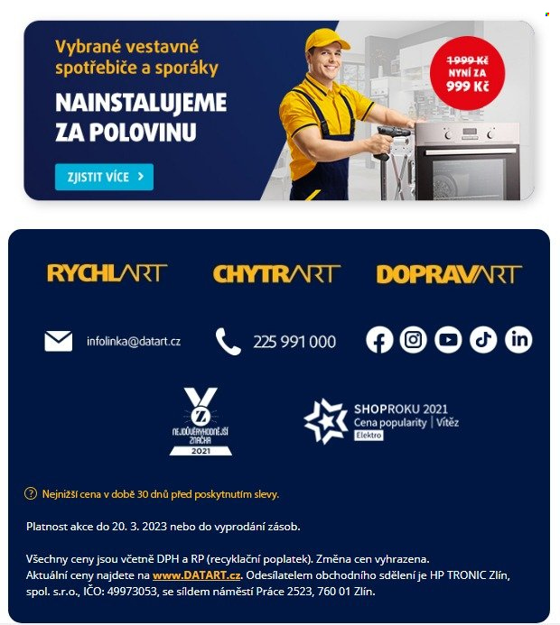 Leták DATART - 17.3.2023 - 20.3.2023. Strana 3