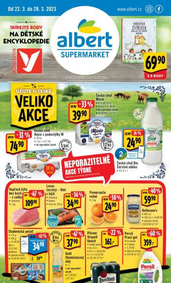 Leták Albert Supermarket - 22.3.2023 - 28.3.2023.