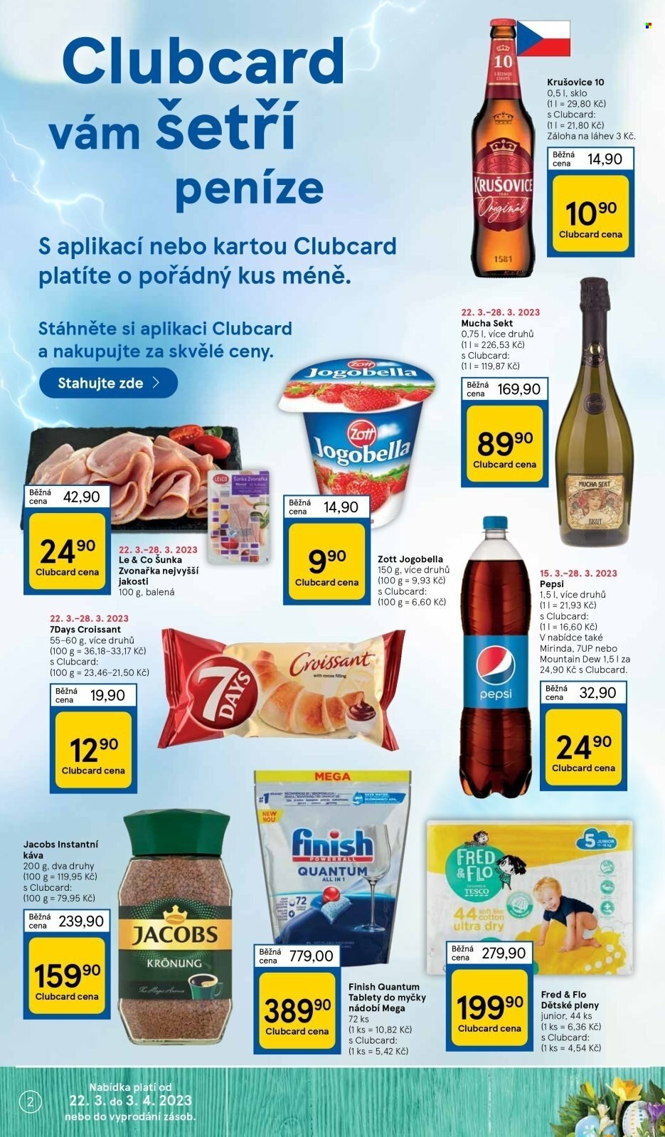 Leták TESCO supermarket - 22.3.2023 - 28.3.2023. Strana 2