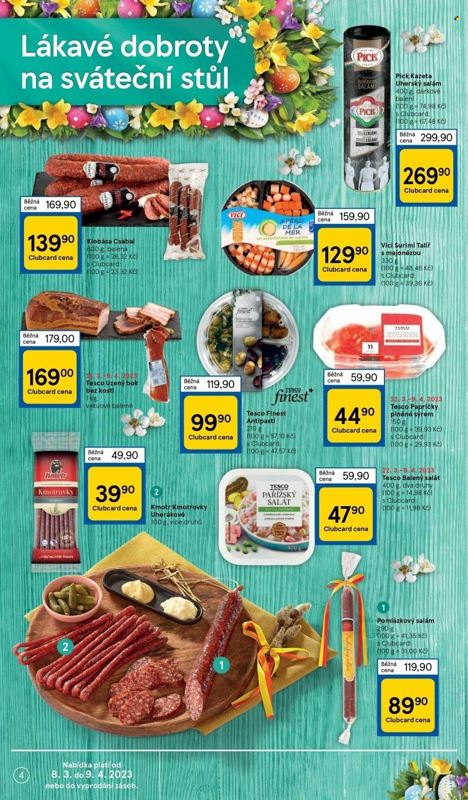 Leták TESCO supermarket - 22.3.2023 - 28.3.2023. Strana 4
