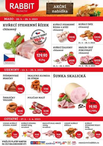Leták RABBIT řeznictví - 20.3.2023 - 26.3.2023.