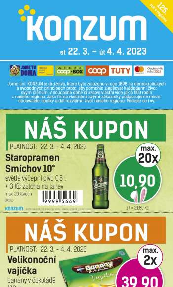 Leták Konzum - 22.3.2023 - 4.4.2023.