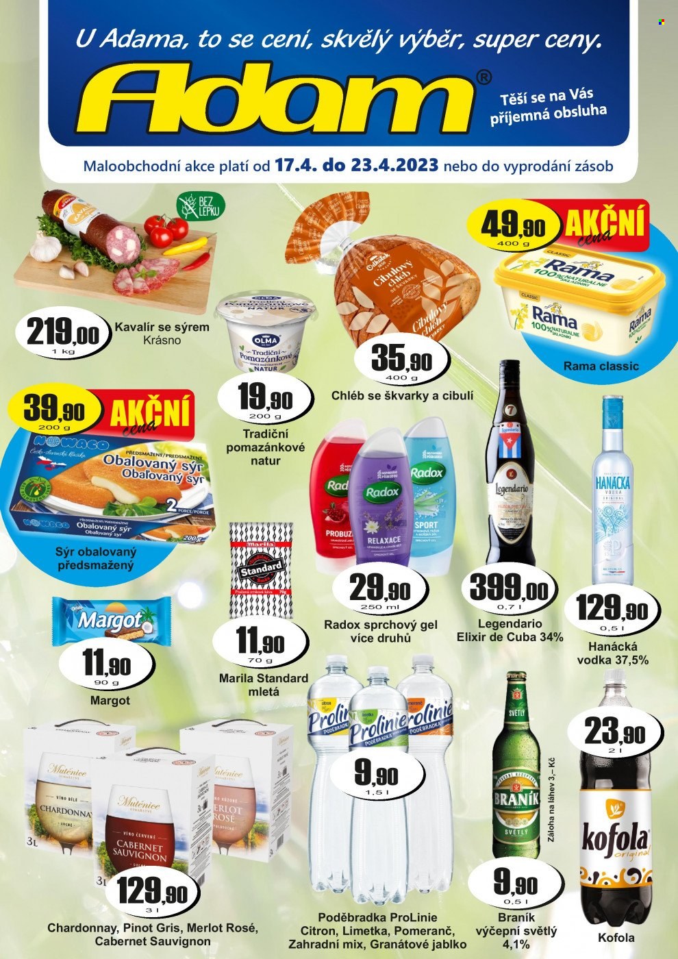Leták Adam maloobchod - 17.4.2023 - 23.4.2023. Strana 1