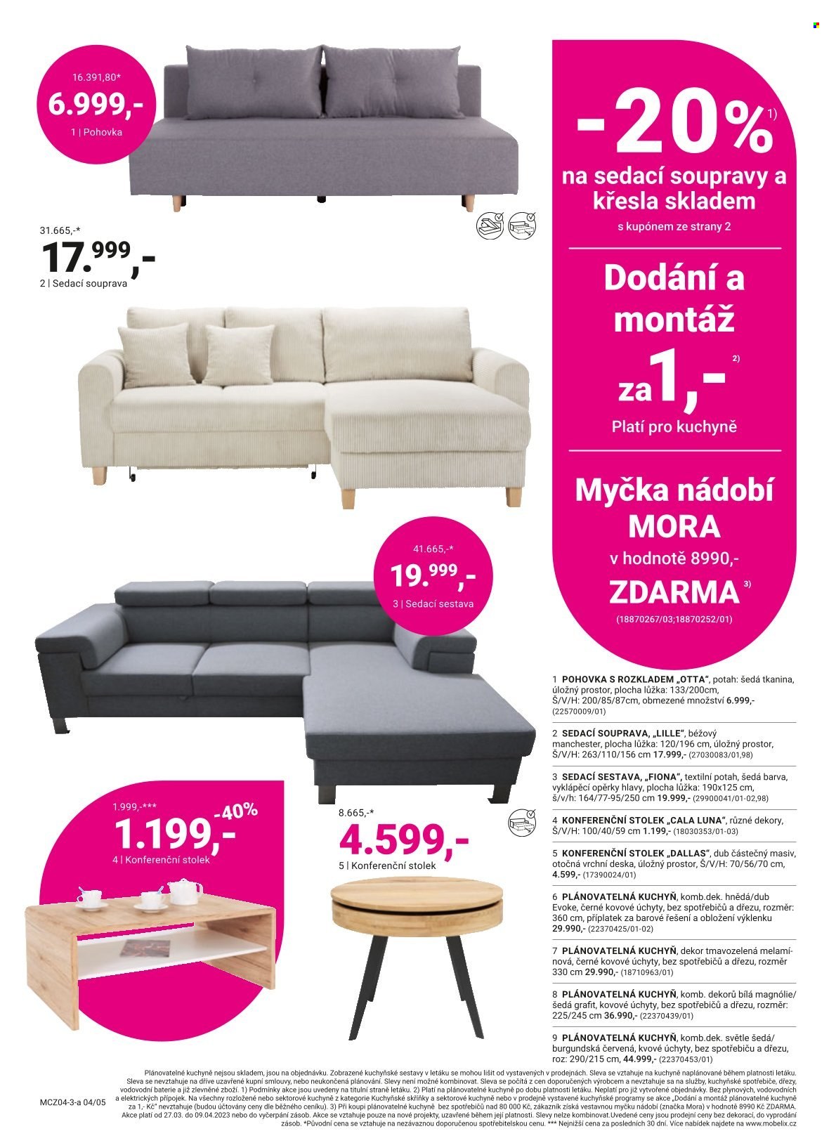 Leták MÖBELIX - 27.3.2023 - 9.4.2023. Strana 4
