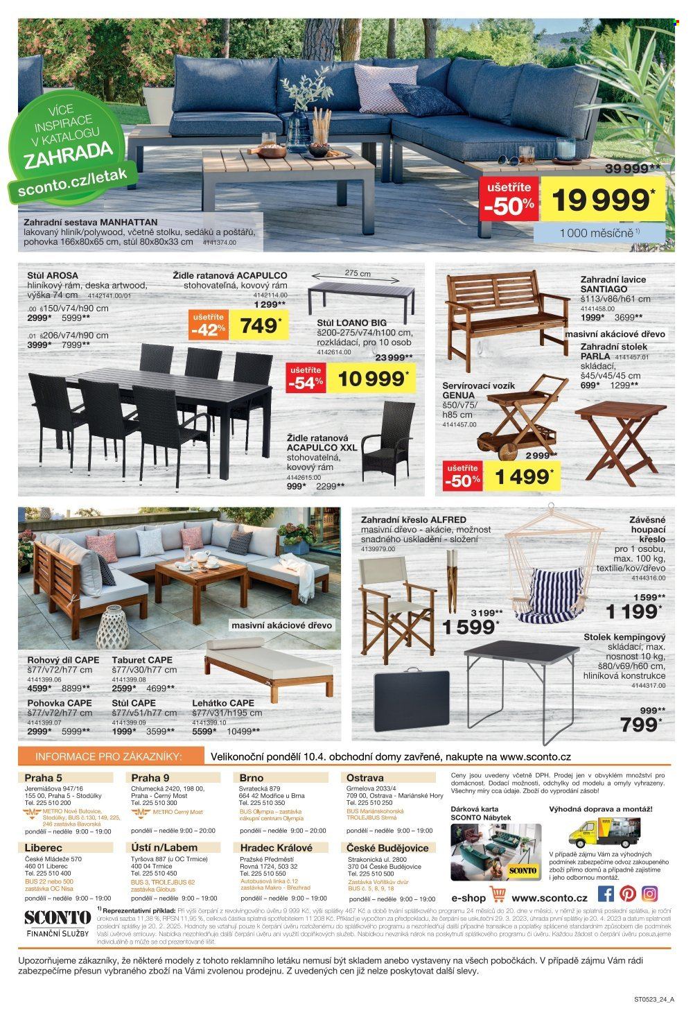 Leták SCONTO NÁBYTEK - 29.3.2023 - 25.4.2023. Strana 24