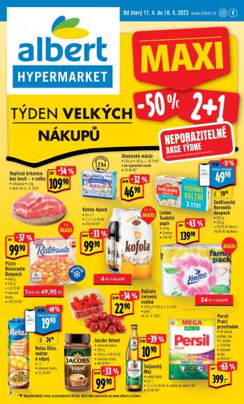 Leták Albert Hypermarket - 11.4.2023 - 18.4.2023.