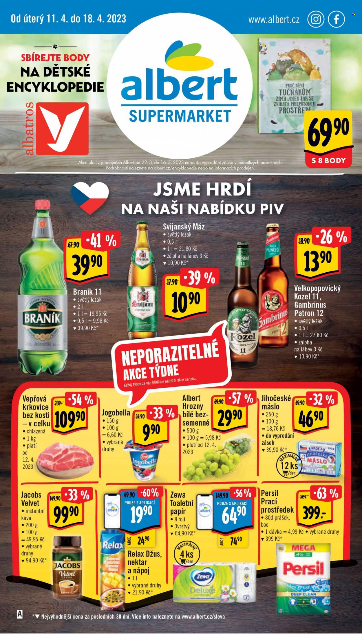 Leták Albert Supermarket - 11.4.2023 - 18.4.2023. Strana 1