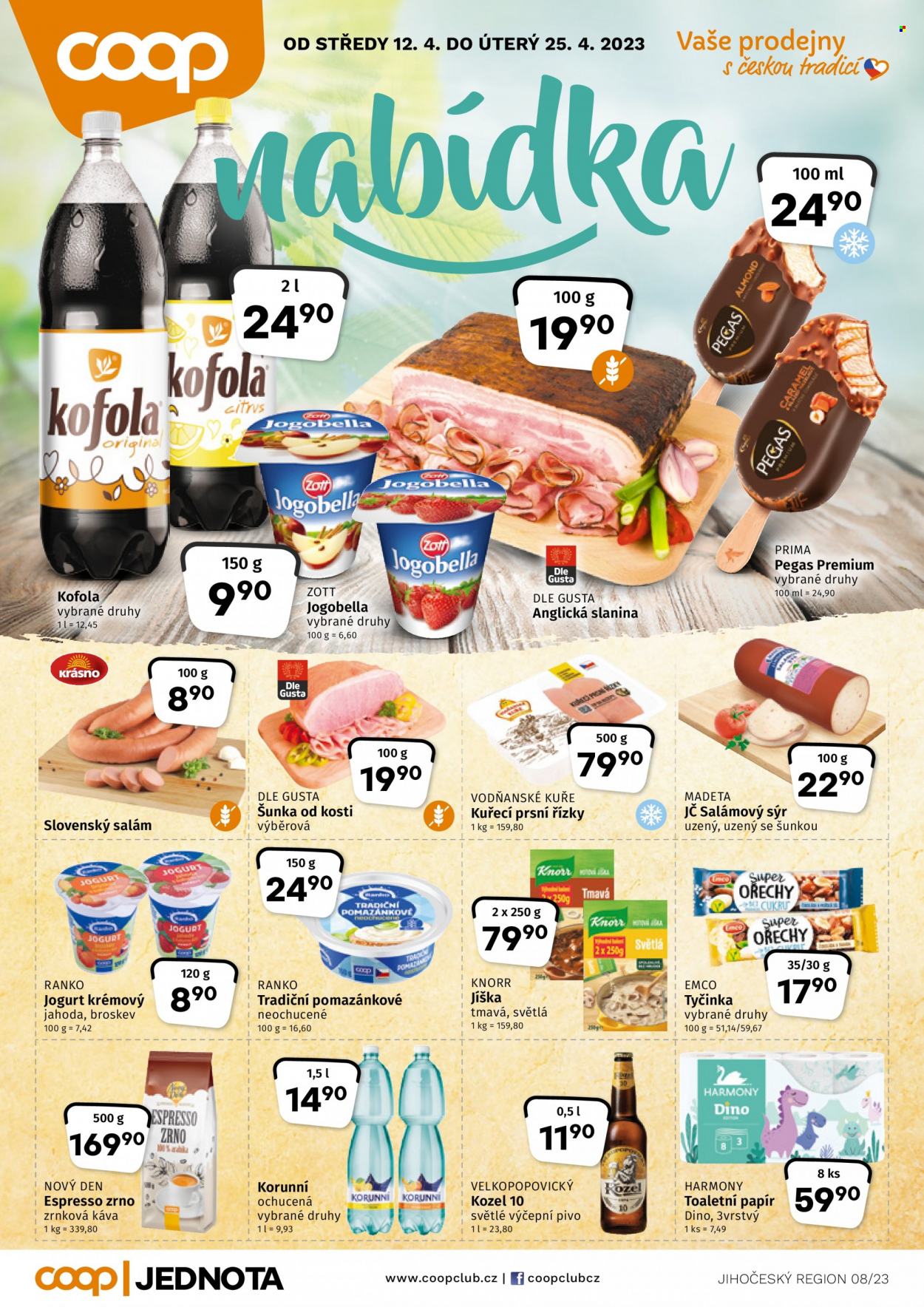 Leták coop JEDNOTA - 12.4.2023 - 25.4.2023. Strana 1
