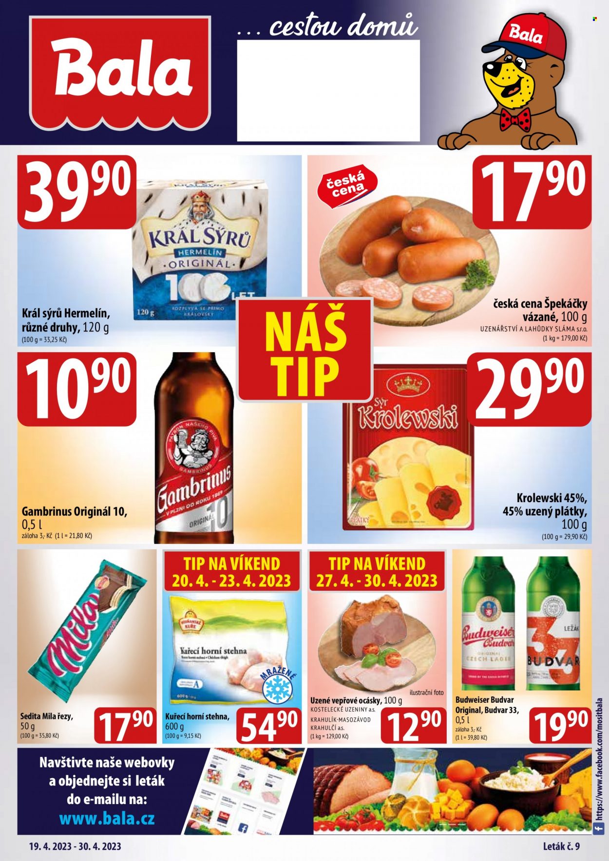 Leták Bala - 19.4.2023 - 30.4.2023. Strana 1