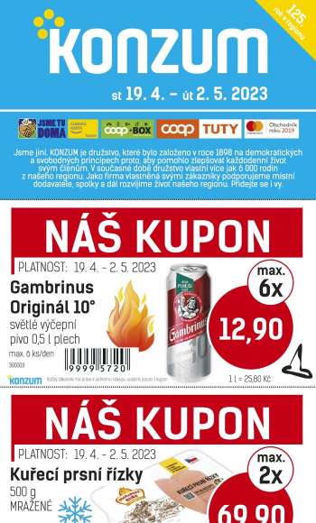 Leták Konzum - 19.4.2023 - 2.5.2023.