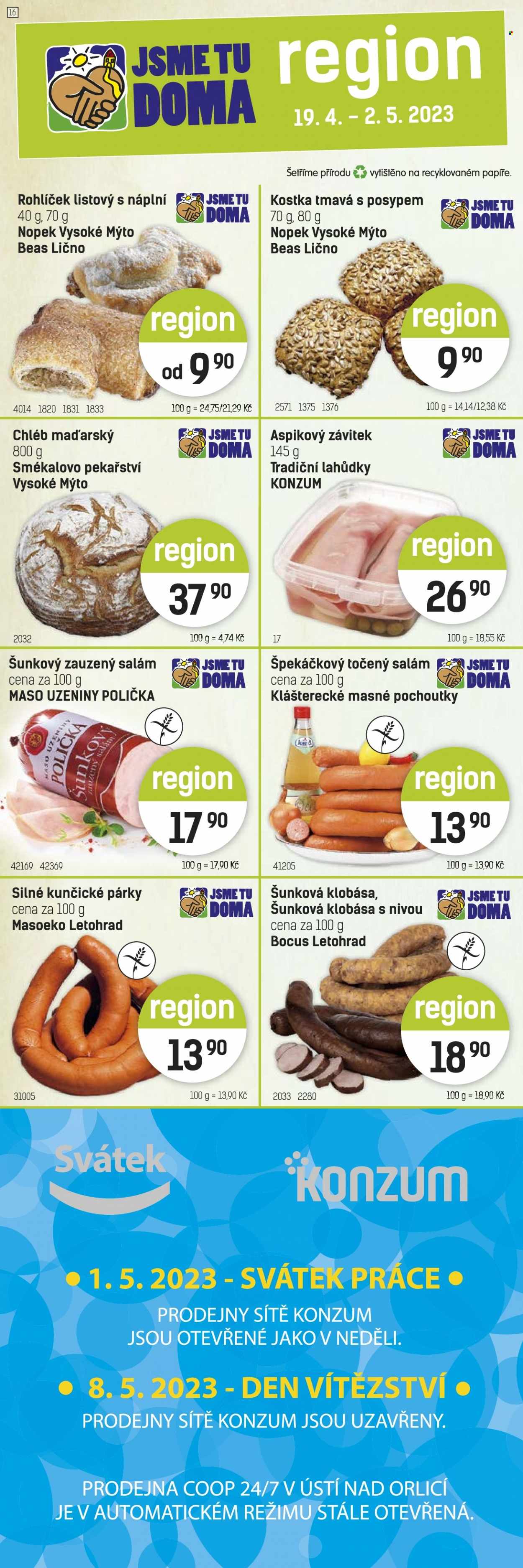 Leták Konzum - 19.4.2023 - 2.5.2023. Strana 2