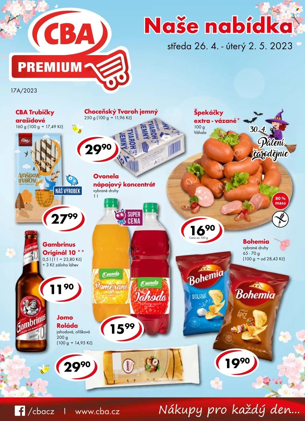 Leták CBA Premium - 26.4.2023 - 2.5.2023. Strana 1
