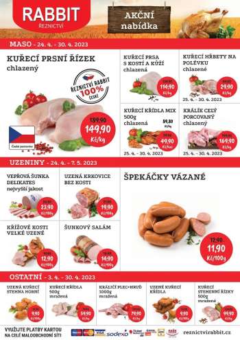 Leták RABBIT řeznictví - 24.4.2023 - 30.4.2023.