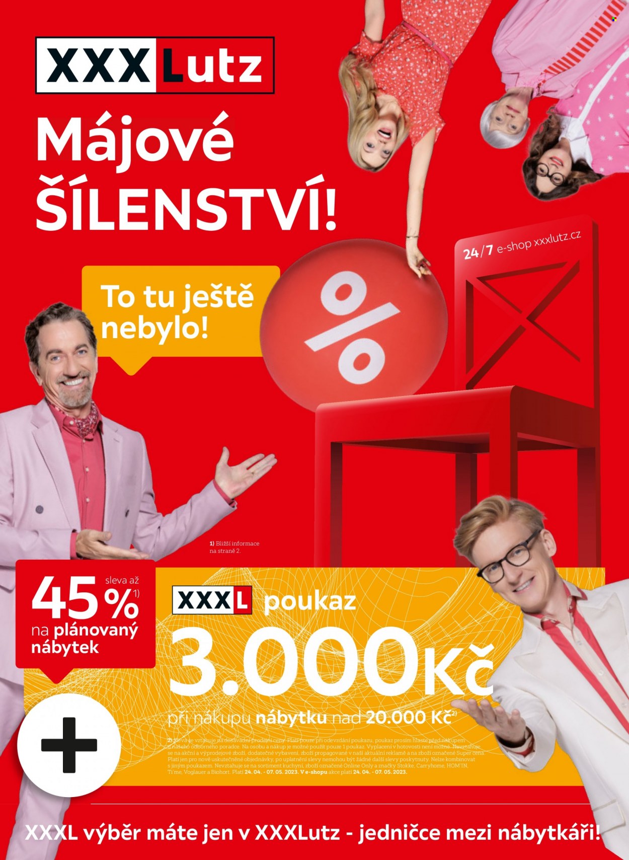 Leták XXXLutz - 24.4.2023 - 7.5.2023. Strana 1