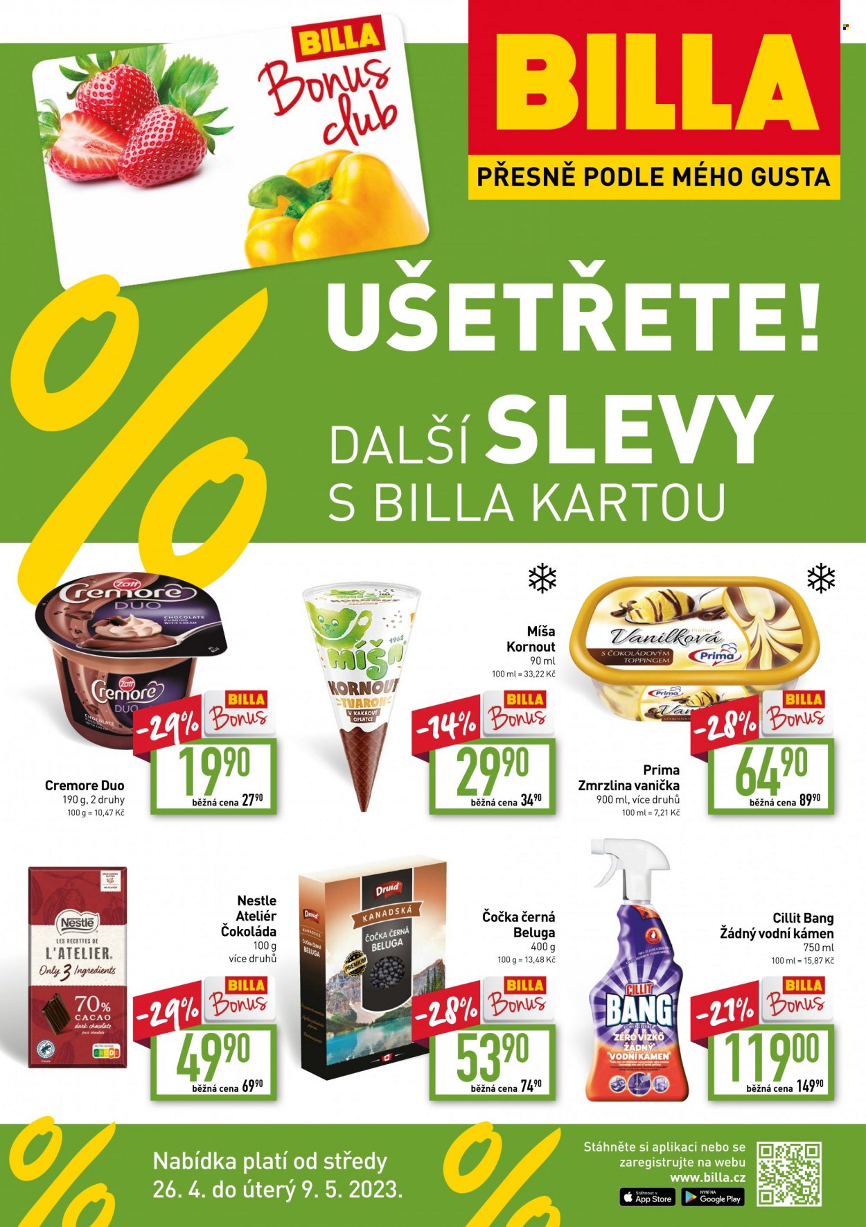 Leták BILLA - 26.4.2023 - 9.5.2023. Strana 1