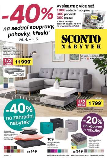 Leták SCONTO NÁBYTEK - 26.4.2023 - 7.5.2023.