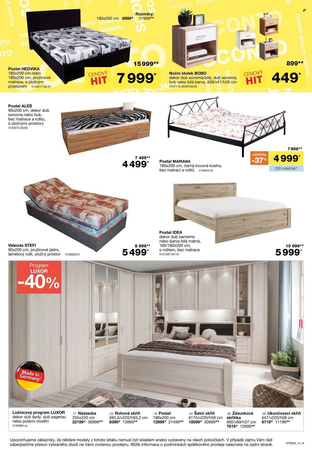 Leták SCONTO NÁBYTEK. Strana 14