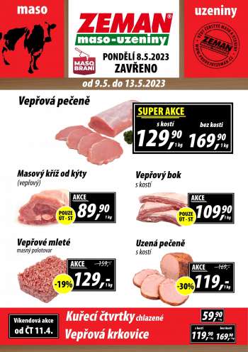 Leták ZEMAN maso-uzeniny - 9.5.2023 - 13.5.2023.