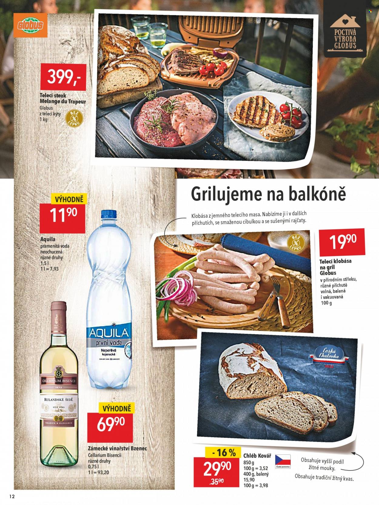 Leták Globus - 10.5.2023 - 5.6.2023 - Produkty v akci - alkohol, ležák, Pilsner Urquell, pivo, světlé pivo, světlý ležák, hamburger, hovězí maso, mleté maso, mleté maso hovězí. Strana 1.