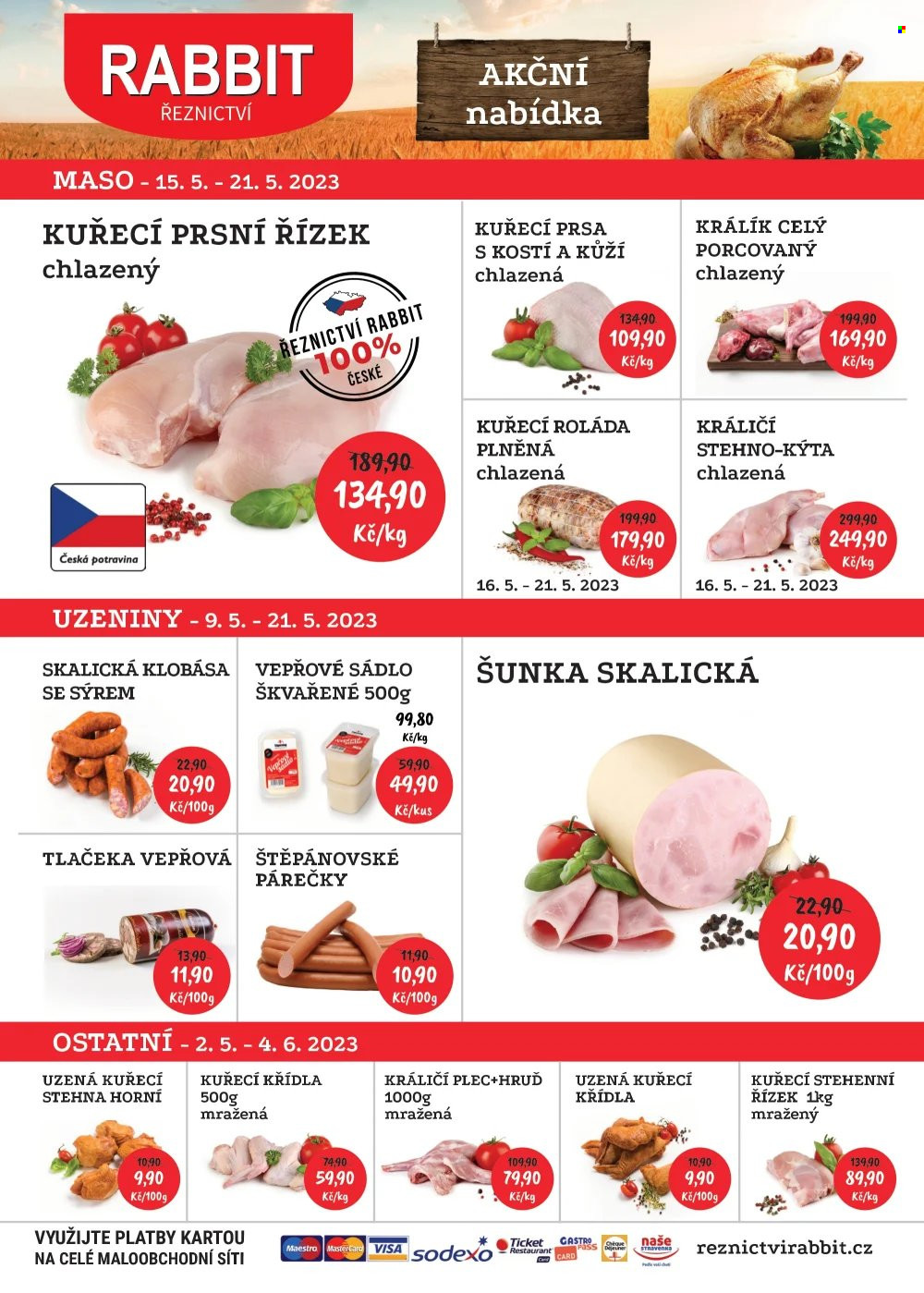 Leták RABBIT řeznictví - 15.5.2023 - 21.5.2023. Strana 1