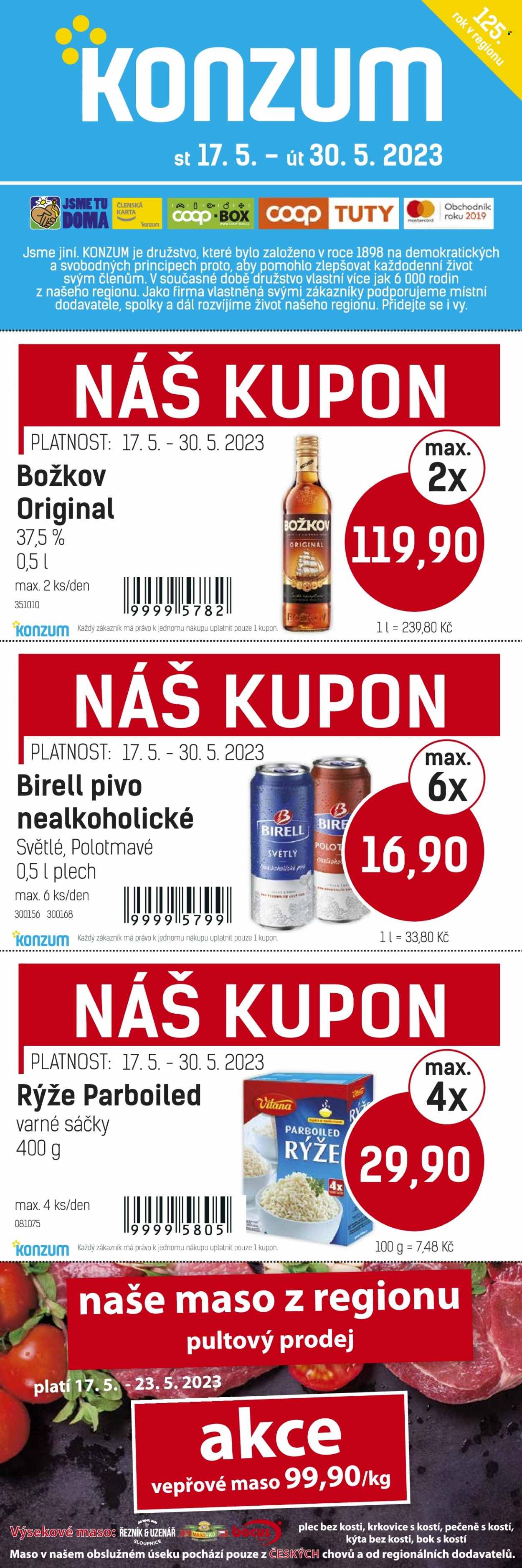 Leták Konzum - 17.5.2023 - 30.5.2023. Strana 1
