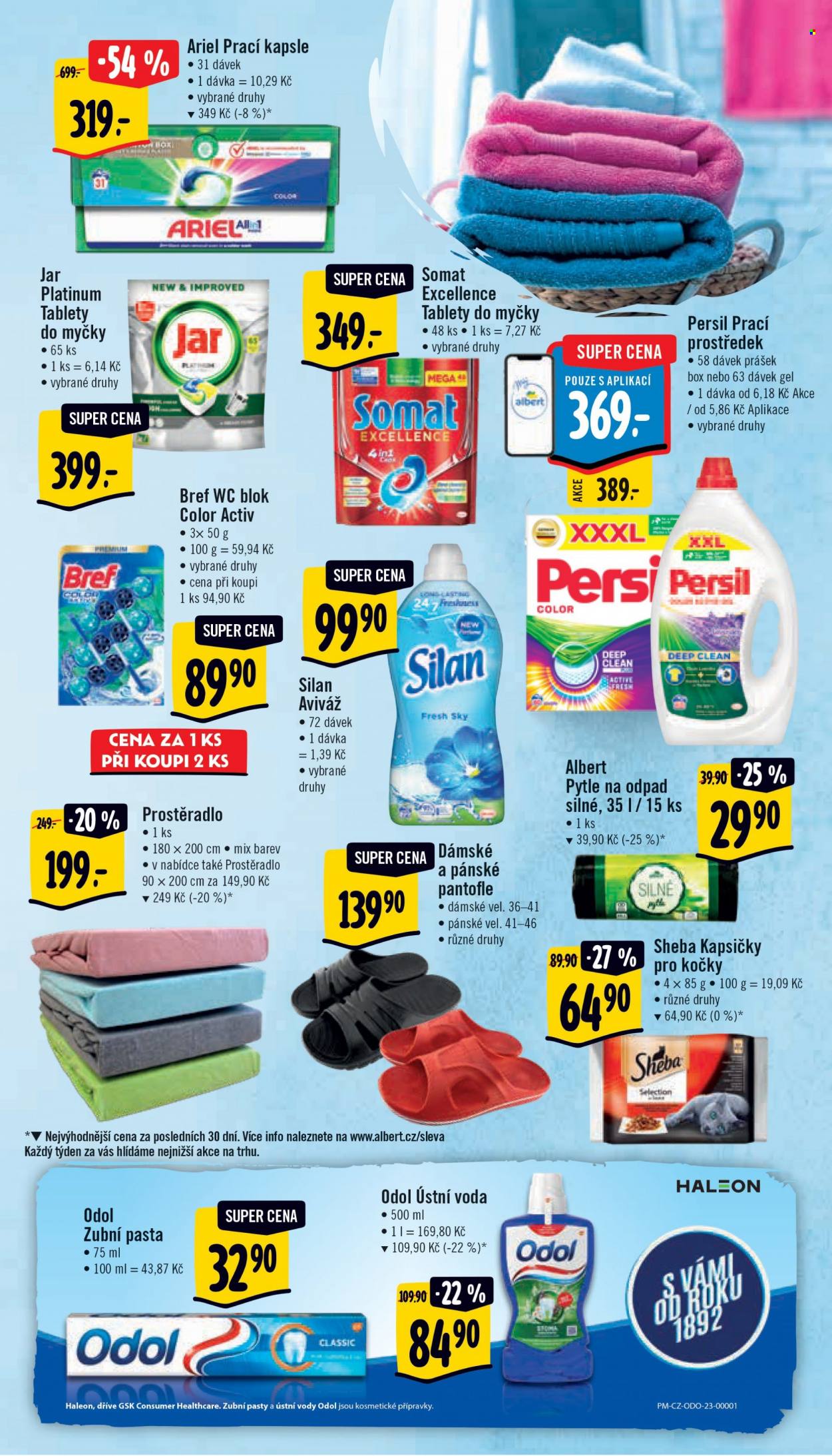 Leták Albert Supermarket - 24.5.2023 - 30.5.2023 - Produkty v akci - Míša, nanuk, čokoládová tyčinka, Kinder, Olma, tvarohový dezert, Gold Selection, instantní káva, káva, Tchibo, cukr, cukr krupice, džus, nektar, Relax, alkohol, ležák, Pilsner Urquell, pivo, světlé pivo, světlý ležák, vepřová kýta, vepřová kýta bez kosti, losos, rybí filet, jablka, jablka červená, Madeta, máslo. Strana 1.