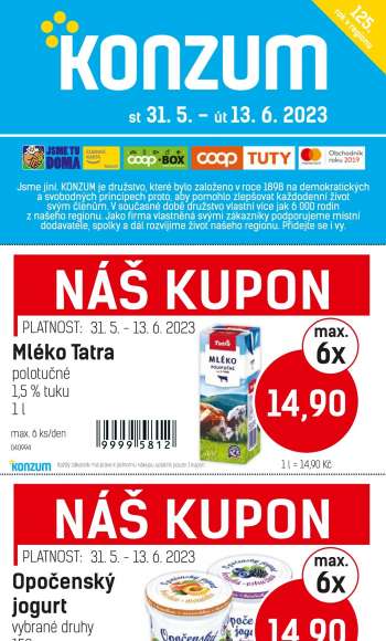 Leták Konzum - 31.5.2023 - 13.6.2023.