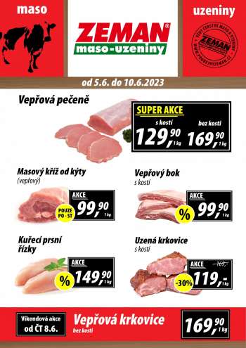 Leták ZEMAN maso-uzeniny - 5.6.2023 - 10.6.2023.