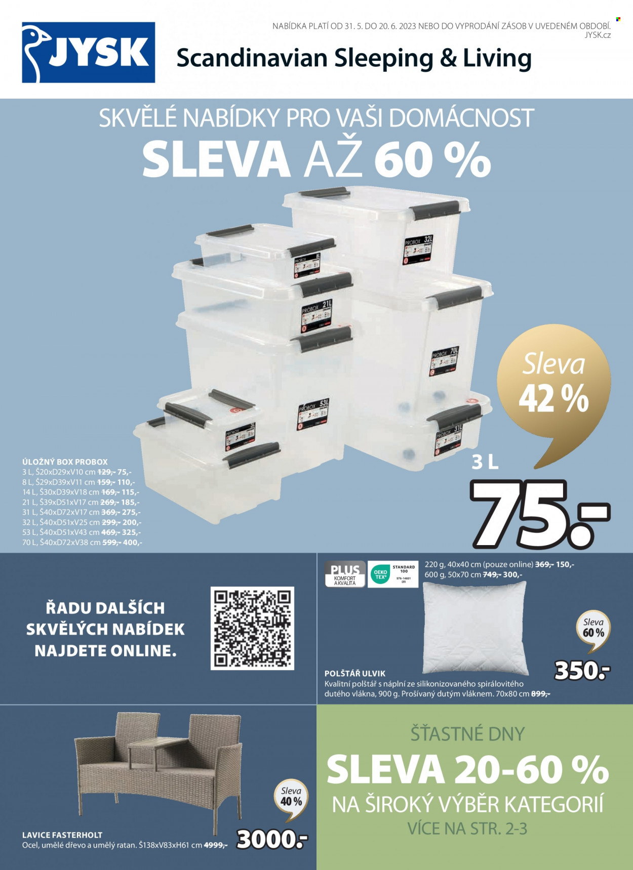 Leták JYSK - 31.5.2023 - 20.6.2023. Strana 1