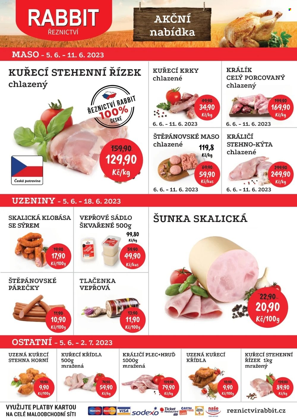 Leták RABBIT řeznictví - 5.6.2023 - 11.6.2023. Strana 1