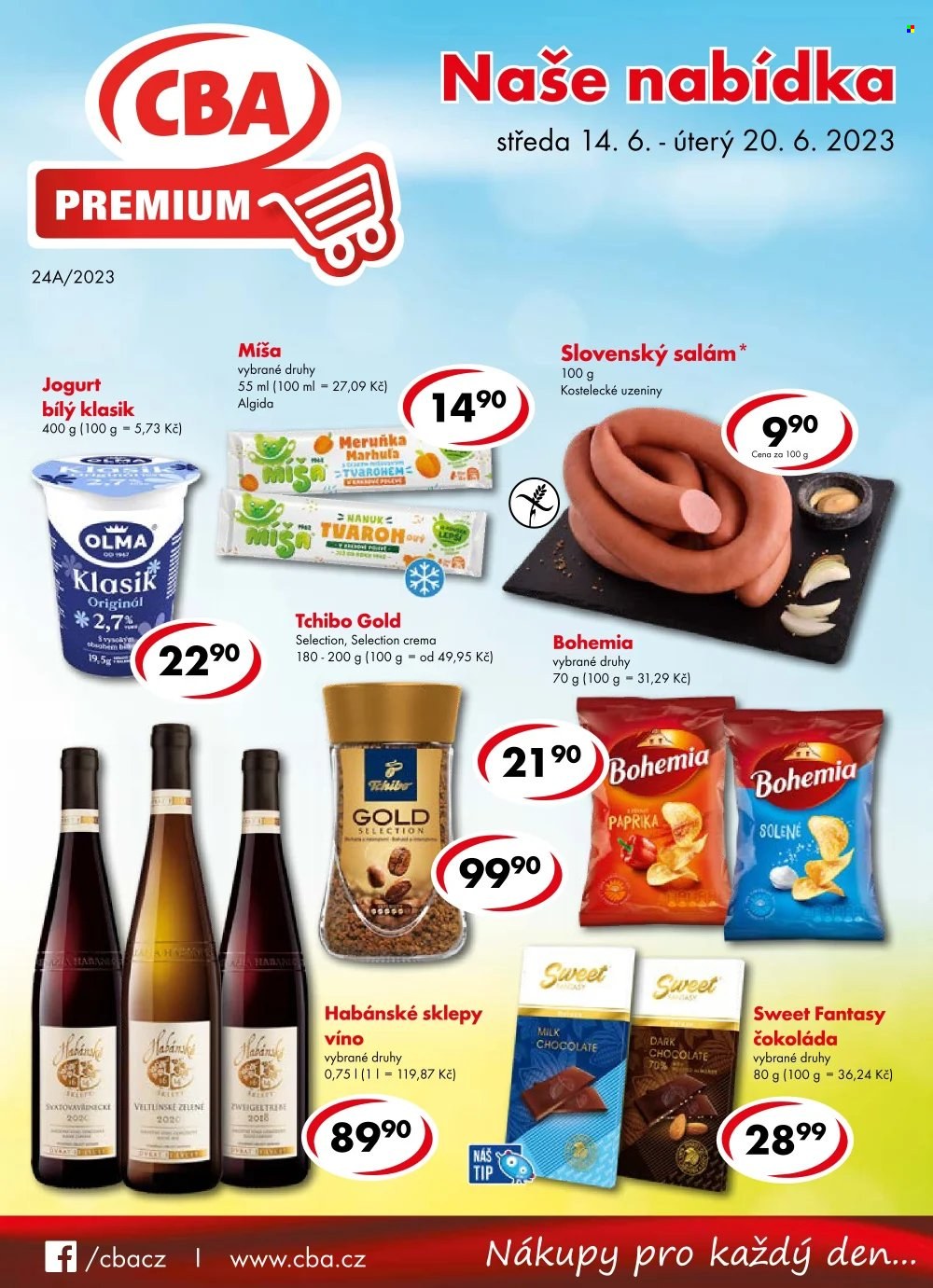 Leták CBA Premium - 14.6.2023 - 20.6.2023. Strana 1