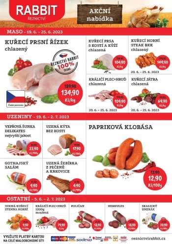 Leták RABBIT řeznictví - 19.6.2023 - 25.6.2023.