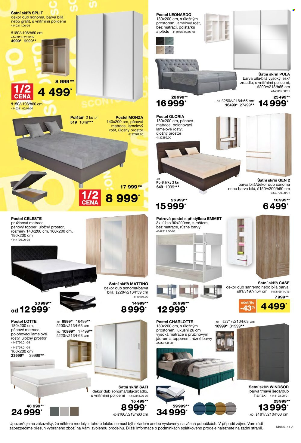 Leták SCONTO NÁBYTEK - 21.6.2023 - 18.7.2023. Strana 14