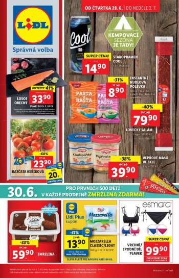 Leták Lidl - 29.6.2023 - 2.7.2023.