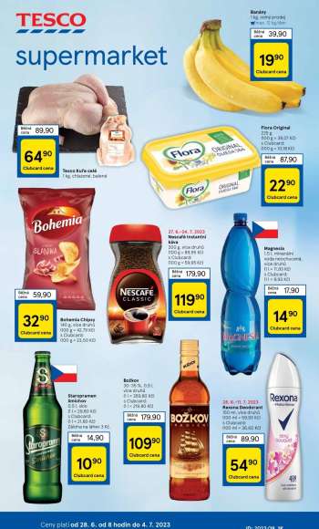Leták TESCO supermarket - 28.6.2023 - 4.7.2023.