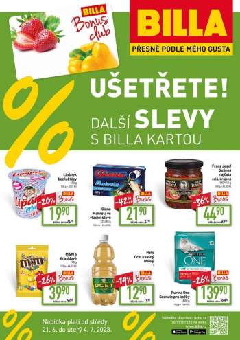 Leták BILLA - 21.6.2023 - 4.7.2023.